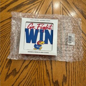 Kansas University Go Fight Win Coasters